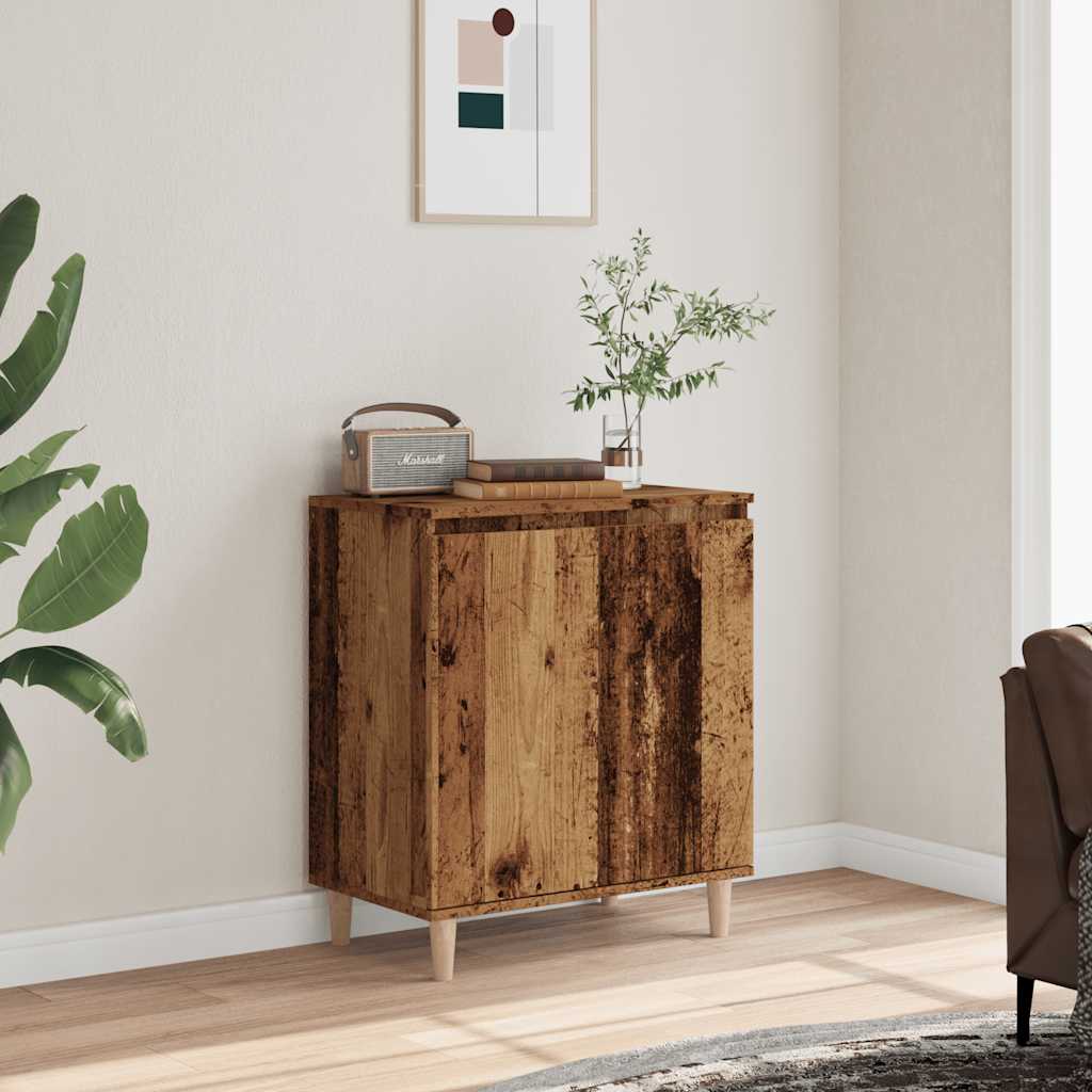skænk 60x35x70 cm konstrueret træ antikt træ