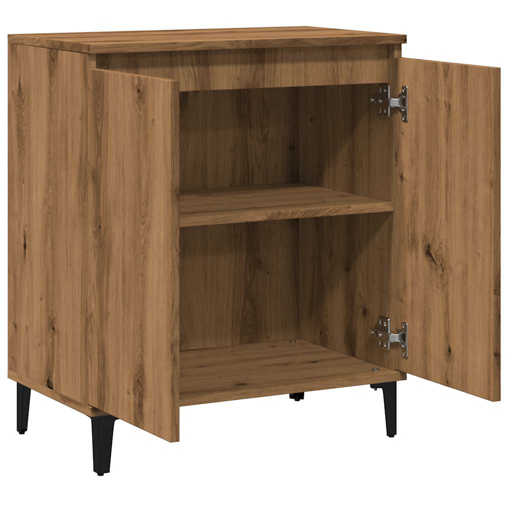 skænk 60x35x70 cm konstrueret træ egetræsfarve
