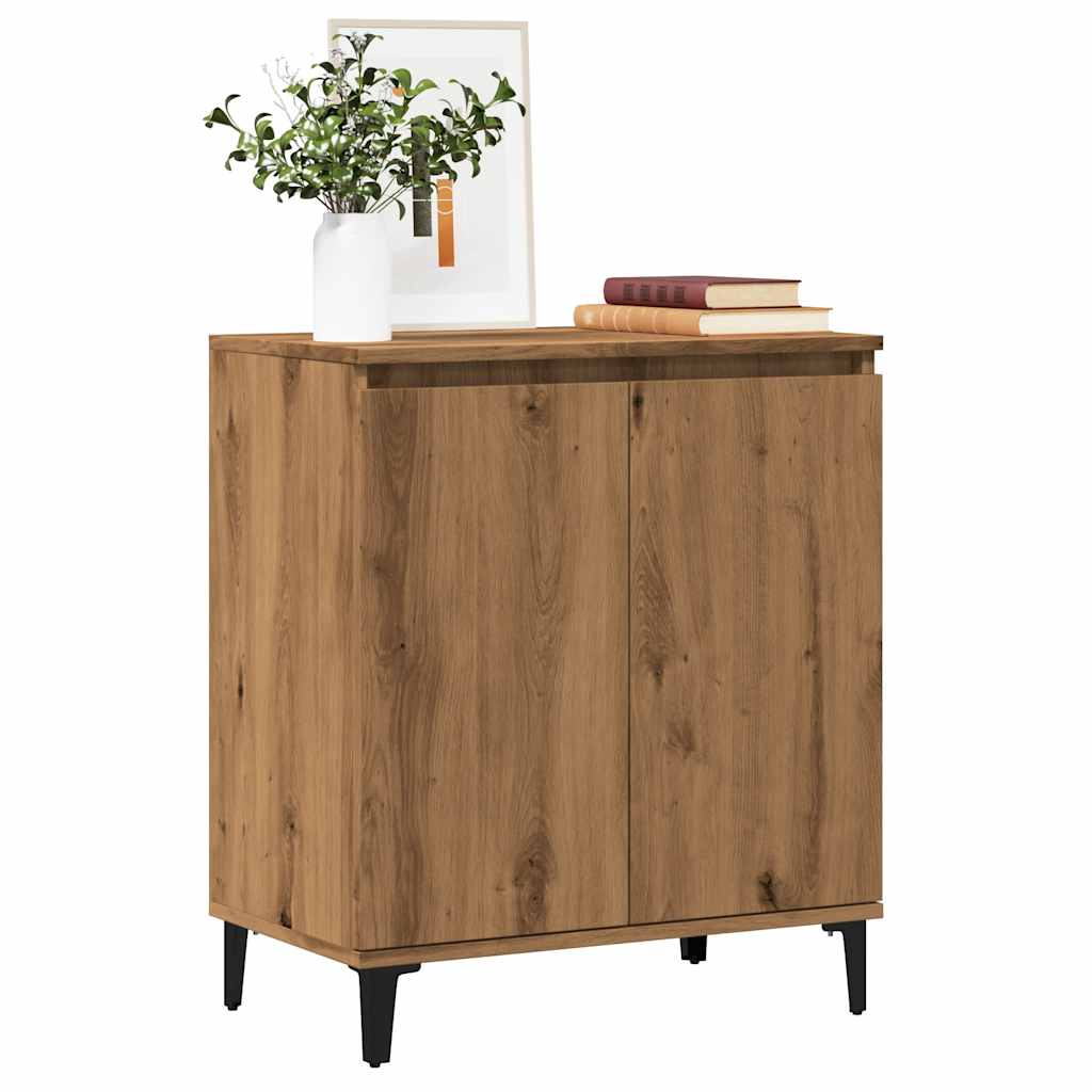 skænk 60x35x70 cm konstrueret træ egetræsfarve