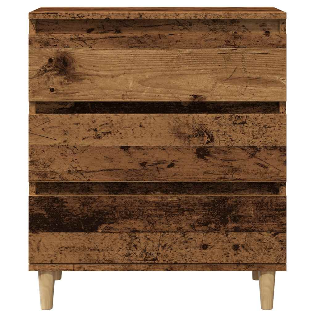 skænk 60x35x70 cm konstrueret træ antikt træ