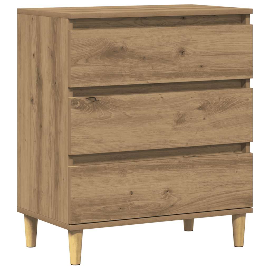 skænk 60x35x70 cm konstrueret træ egetræsfarve