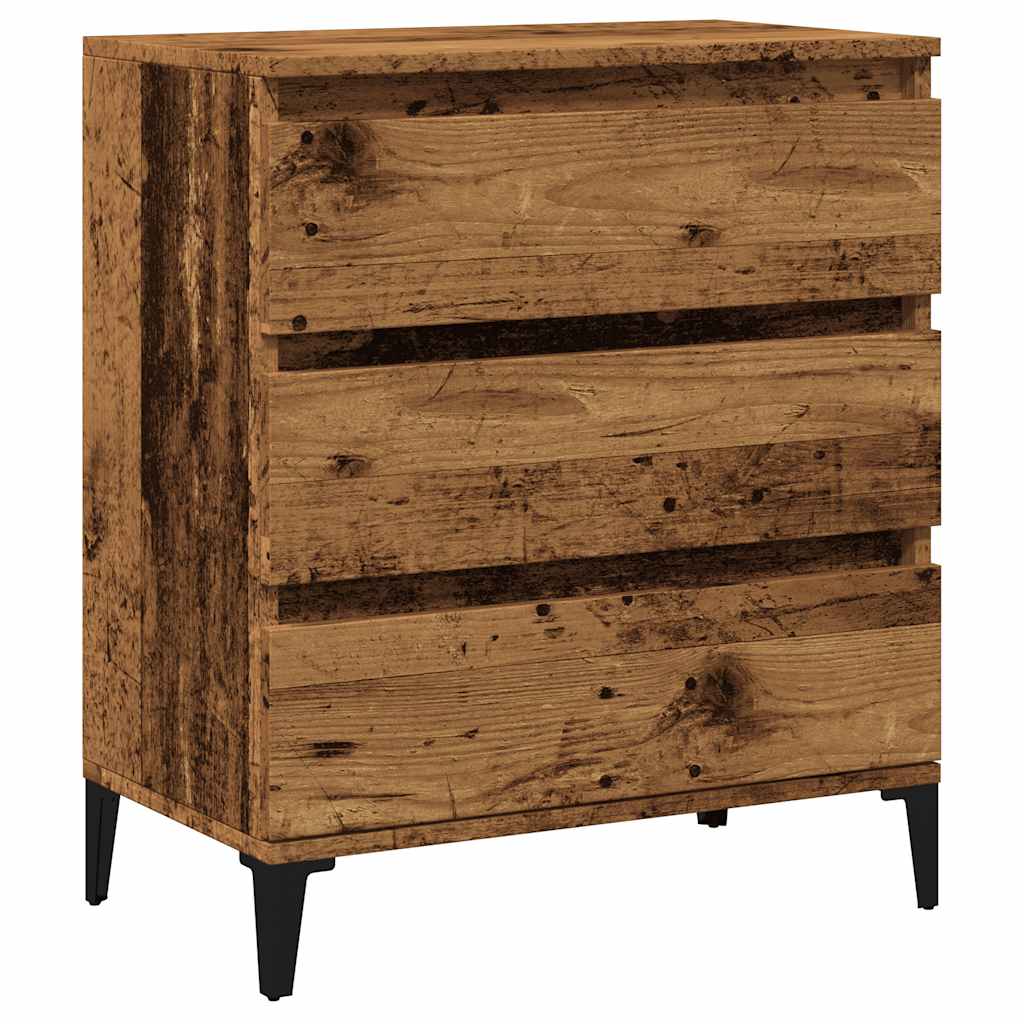 skænk 60x35x70 cm konstrueret træ antikt træ