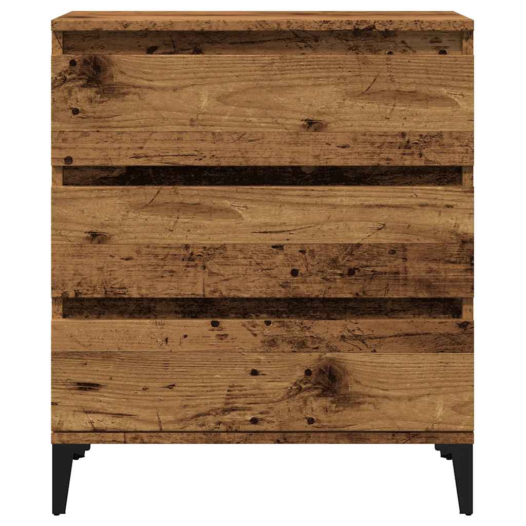 skænk 60x35x70 cm konstrueret træ antikt træ