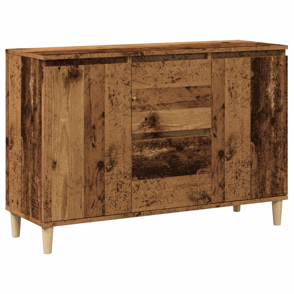 skænk 102x35x70 cm konstrueret træ antikt træ