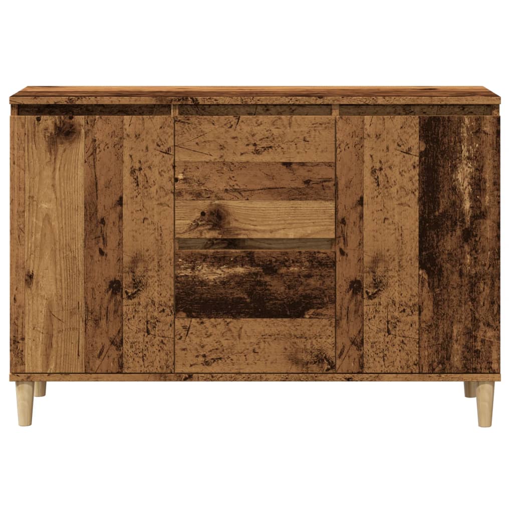 skænk 102x35x70 cm konstrueret træ antikt træ