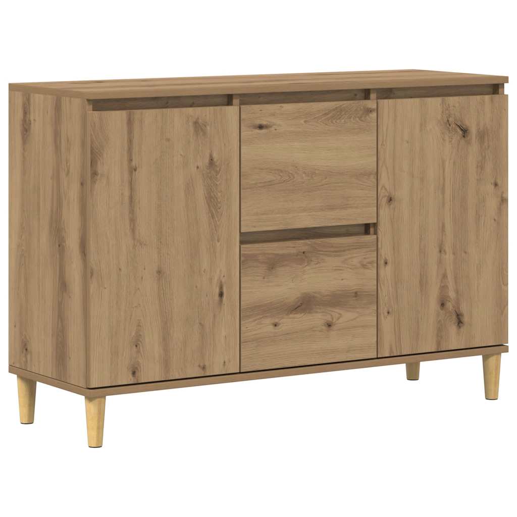 skænk 102x35x70 cm konstrueret træ kunsteg