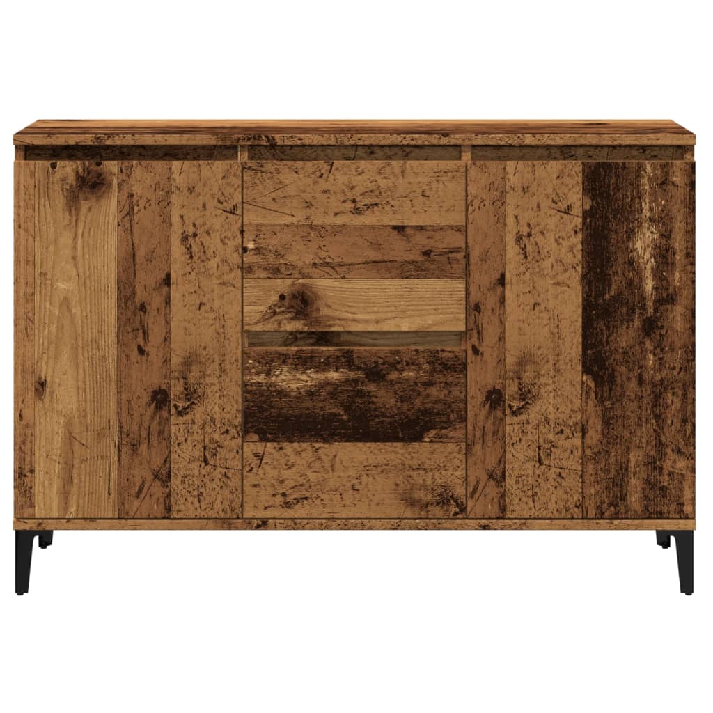 skænk 102x35x70 cm konstrueret træ antikt træ