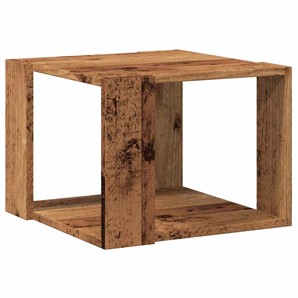 sofabord 40x40x30 cm konstrueret træ antikt træ
