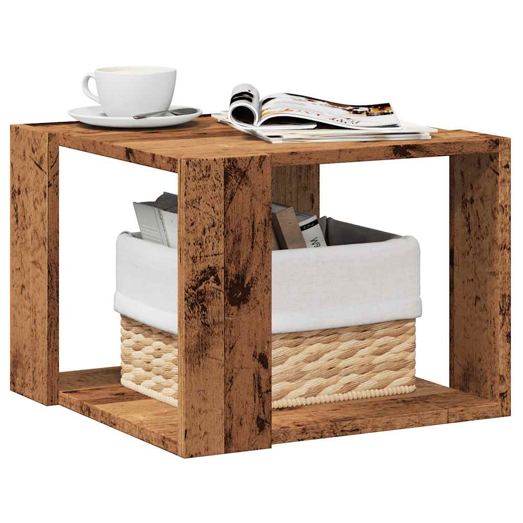 sofabord 40x40x30 cm konstrueret træ antikt træ