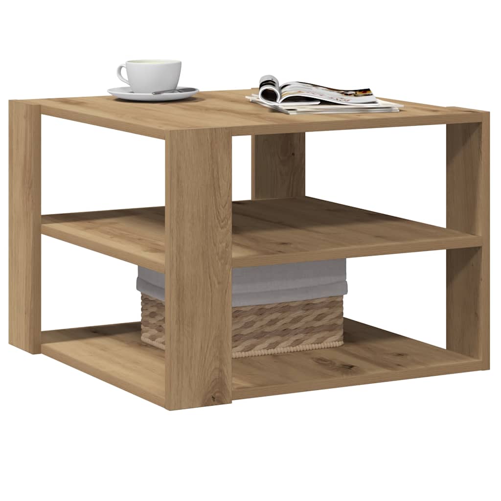 sofabord 58x58x40 cm konstrueret træ kunsteg