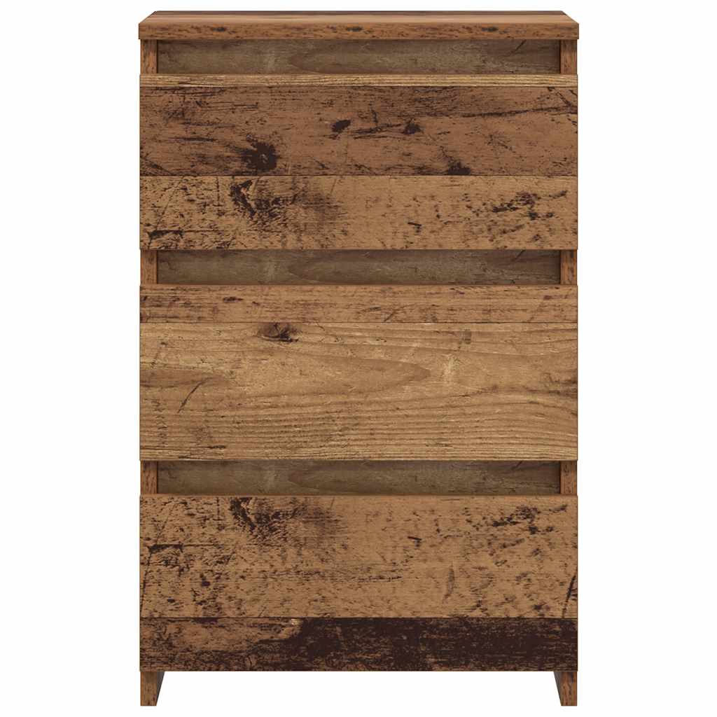 sengeborde 2 stk. 40x35x62,5 cm konstrueret træ gammelt trælook