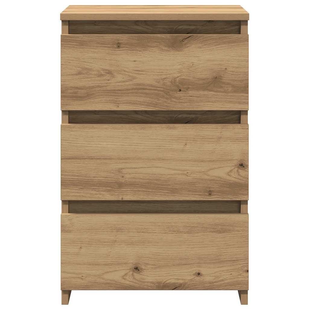 sengebord 40x35x62,5 cm konstrueret træ kunsteg