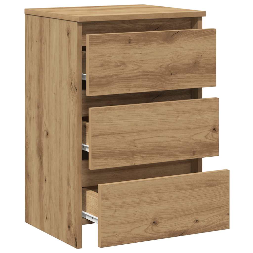 sengebord 40x35x62,5 cm konstrueret træ kunsteg