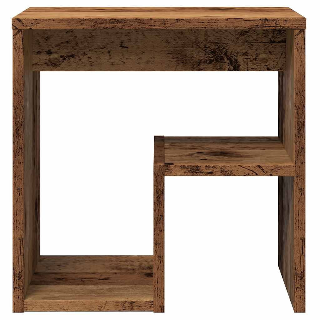 sengebord 40x30x40 cm konstrueret træ gammelt trælook
