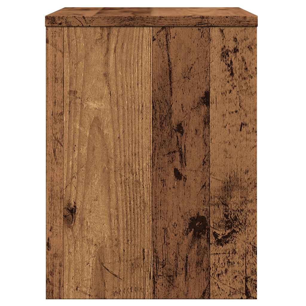 sengebord 40x30x40 cm konstrueret træ gammelt trælook