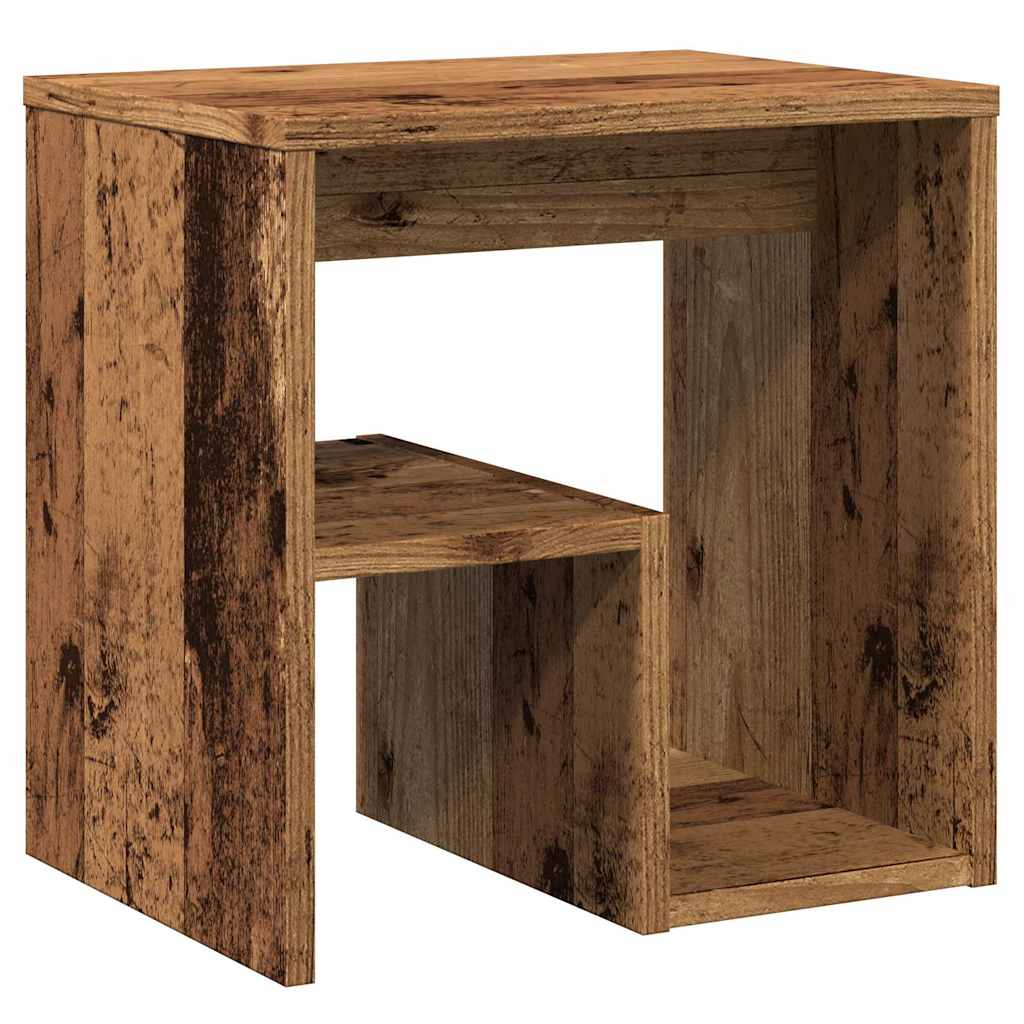 sengebord 40x30x40 cm konstrueret træ gammelt trælook
