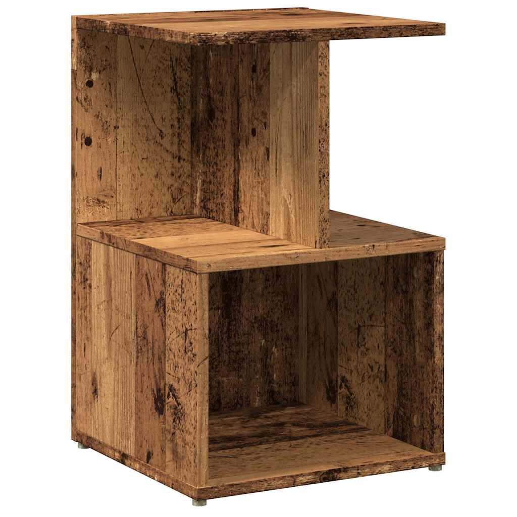 sengeskabe 2 stk. 35x35x55 cm konstrueret træ antikt træ