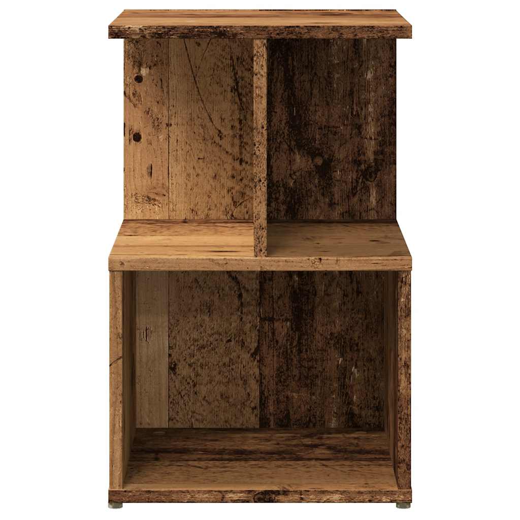 sengeskabe 2 stk. 35x35x55 cm konstrueret træ antikt træ