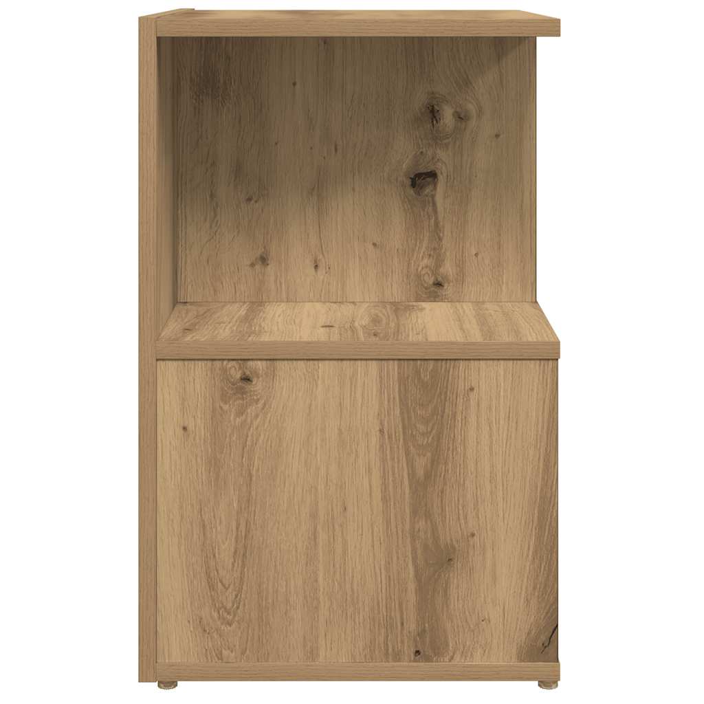 sengeborde 35x35x55 cm konstrueret træ egetræsfarve