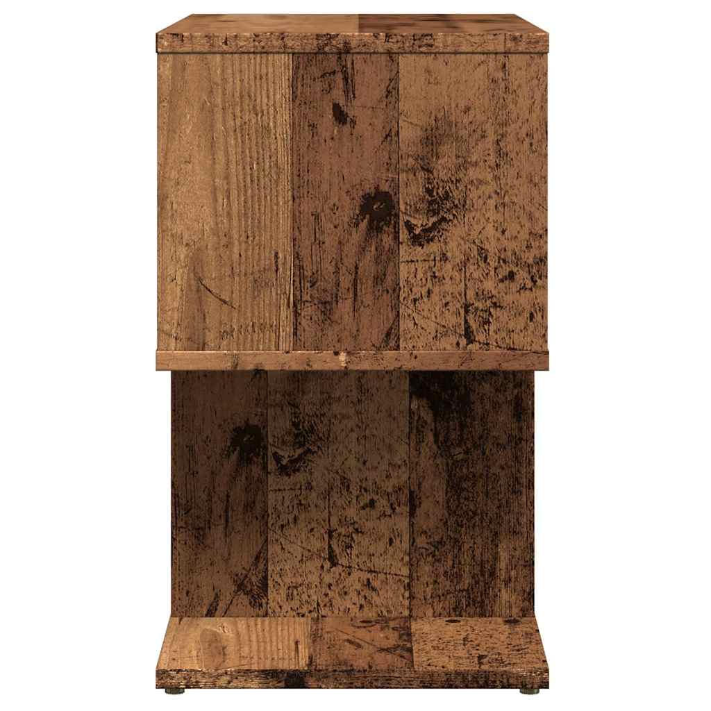 sengeskabe 2 stk. 50x30x51,5 cm konstrueret træ antikt træ