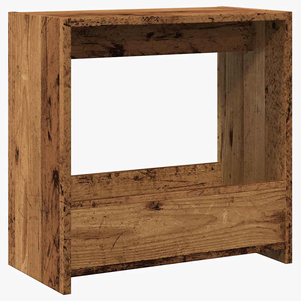sidebord 50x26x50 cm spånplade antikt træ