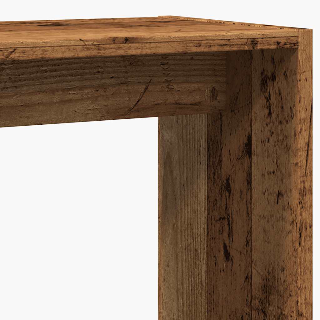 sidebord 50x26x50 cm spånplade antikt træ