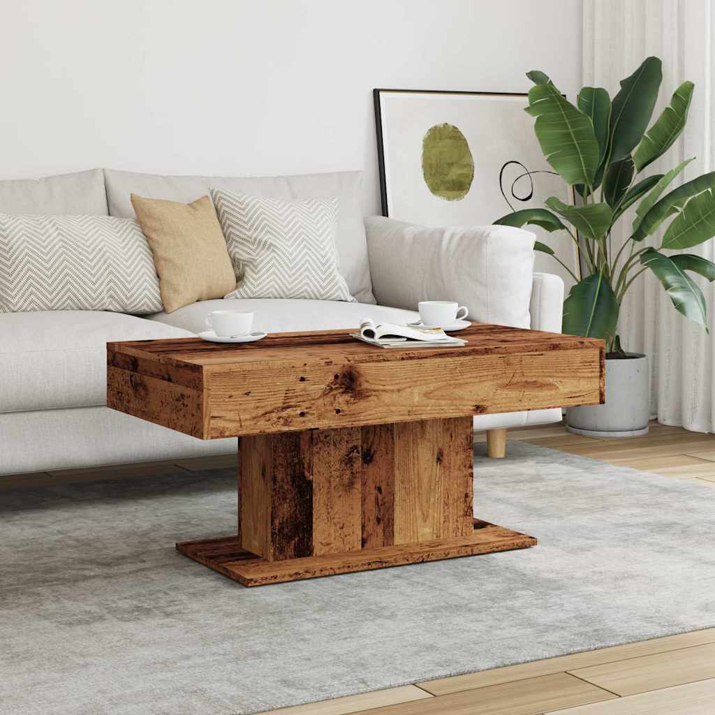 sofabord gammelt træ 96x50x45 cm konstrueret træ