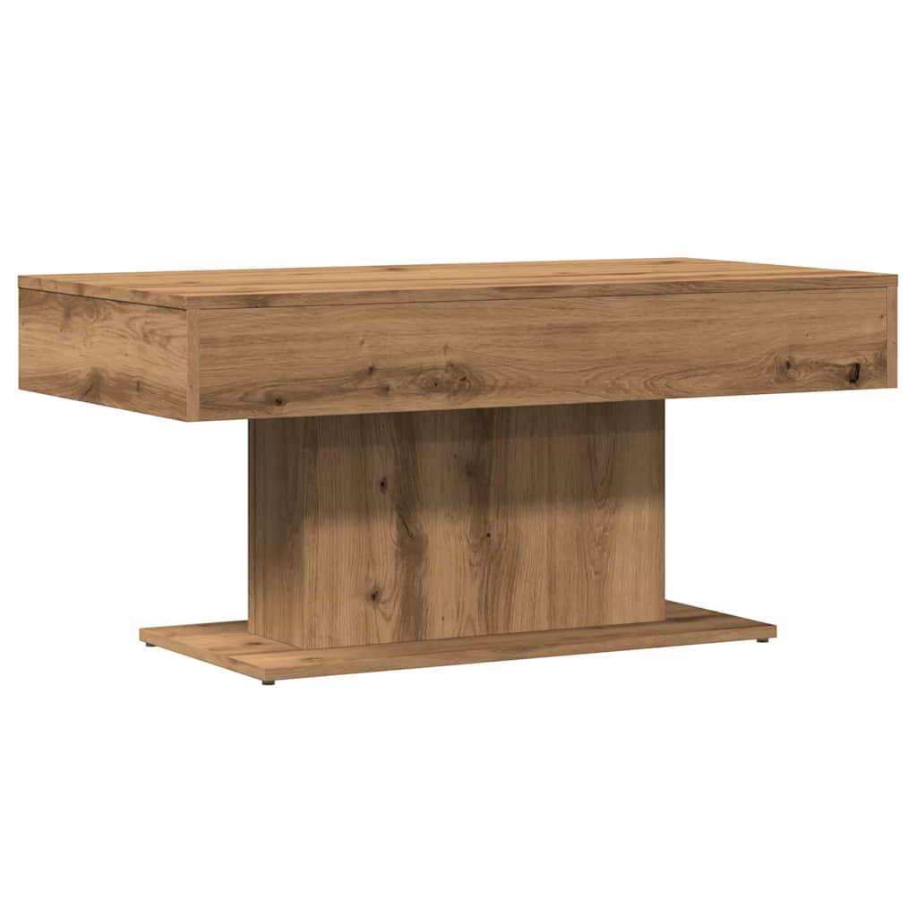 sofabord kunstnerisk eg 96x50x45 cm konstrueret træ