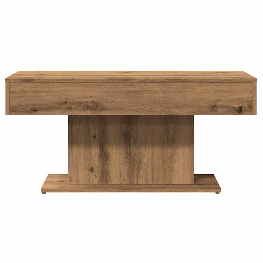sofabord kunstnerisk eg 96x50x45 cm konstrueret træ