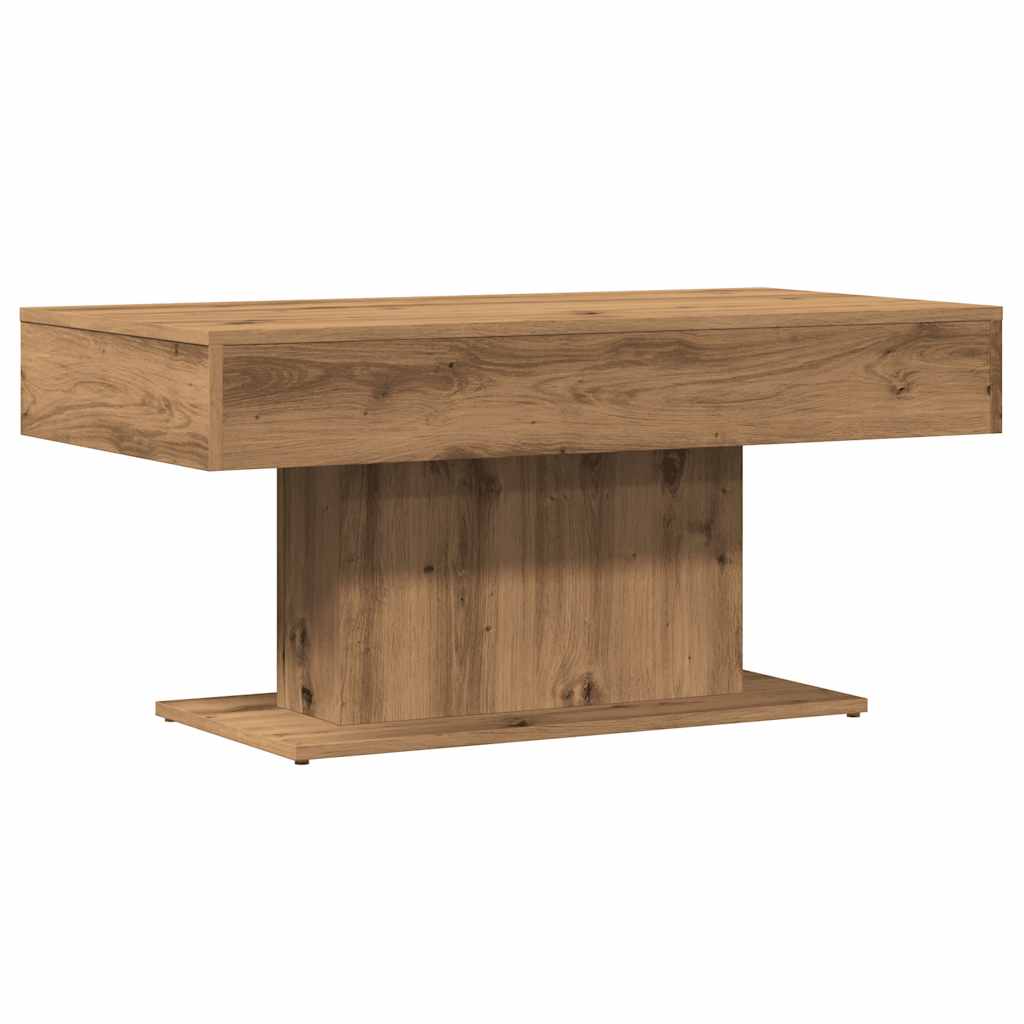 sofabord kunstnerisk eg 96x50x45 cm konstrueret træ