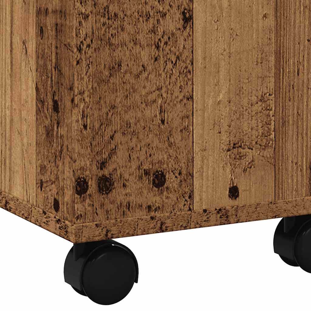 sofabord 60x60x38 cm konstrueret træ antikt træ