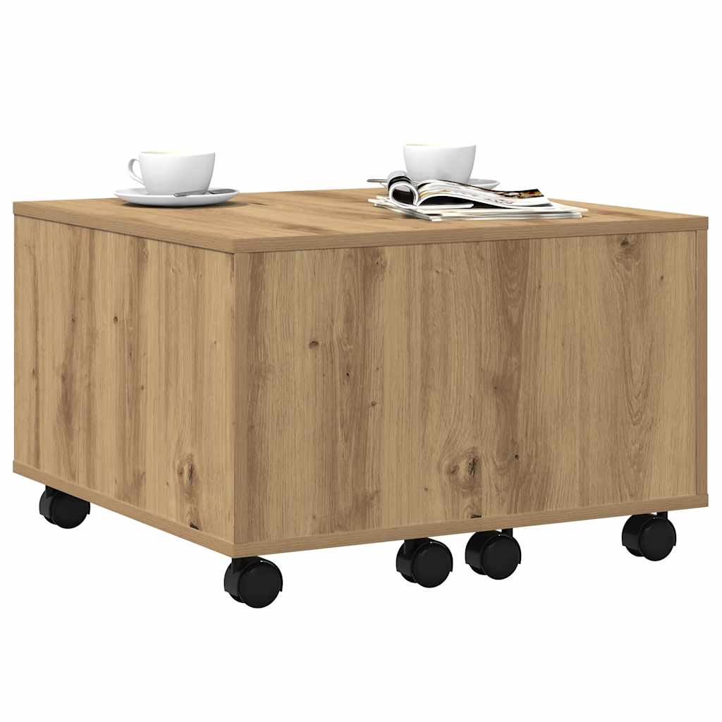 sofabord 60x60x38 cm konstrueret træ kunsteg