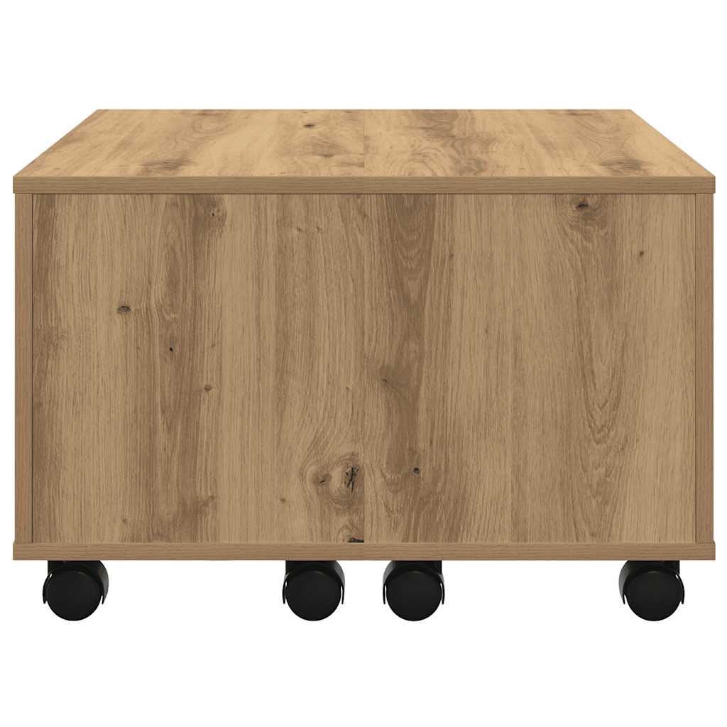 sofabord 60x60x38 cm konstrueret træ kunsteg