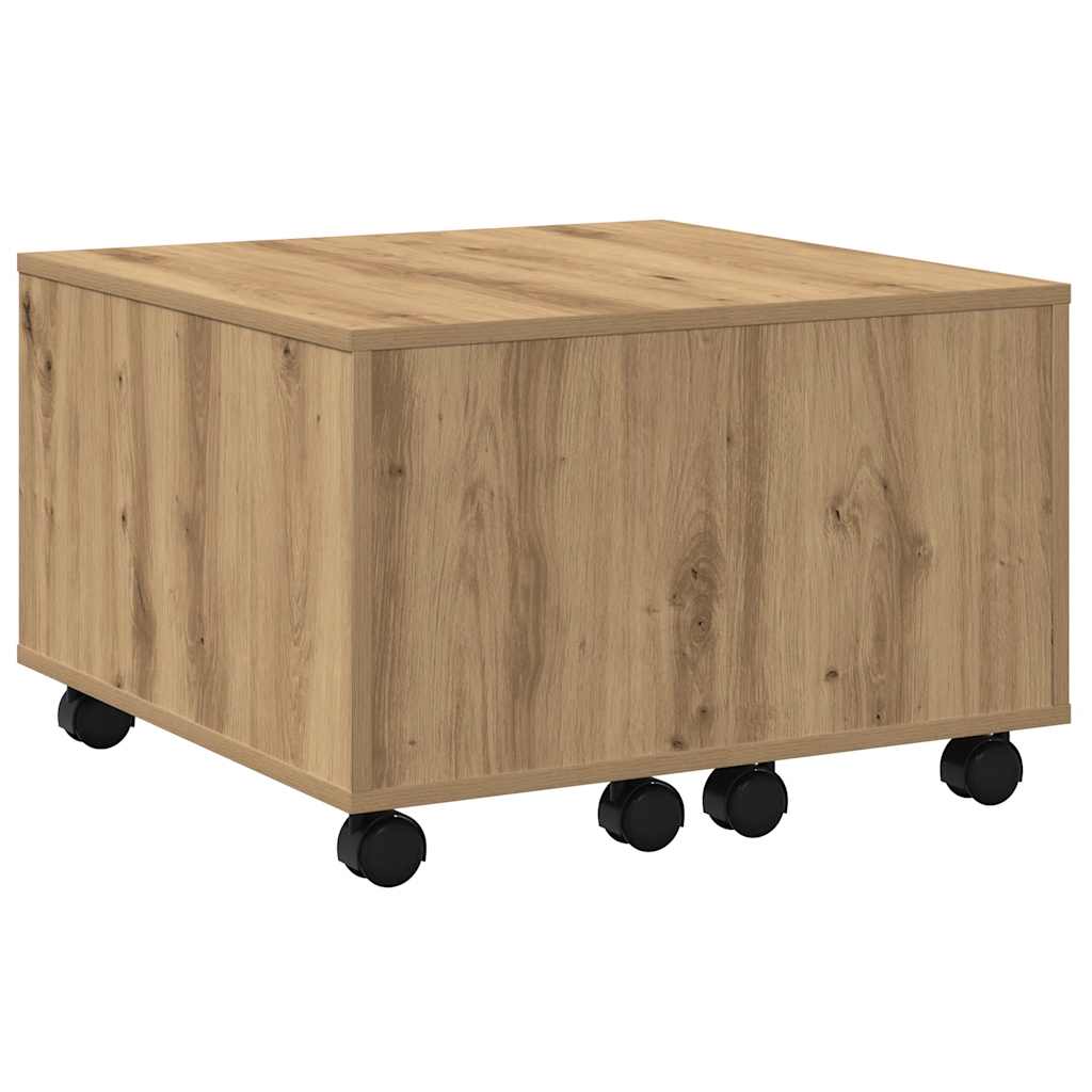 sofabord 60x60x38 cm konstrueret træ kunsteg