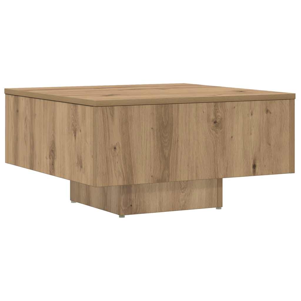 sofabord 60x60x31,5 cm konstrueret træ egetræsfarve