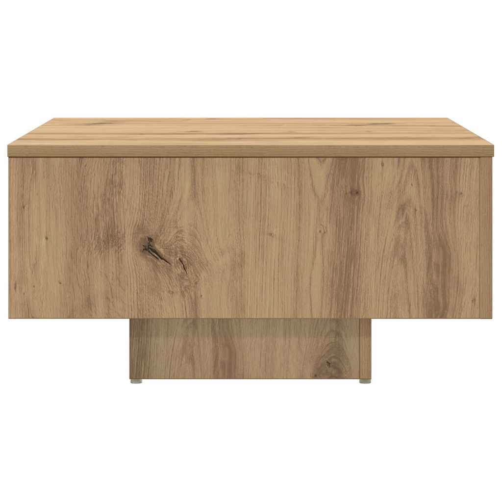 sofabord 60x60x31,5 cm konstrueret træ egetræsfarve
