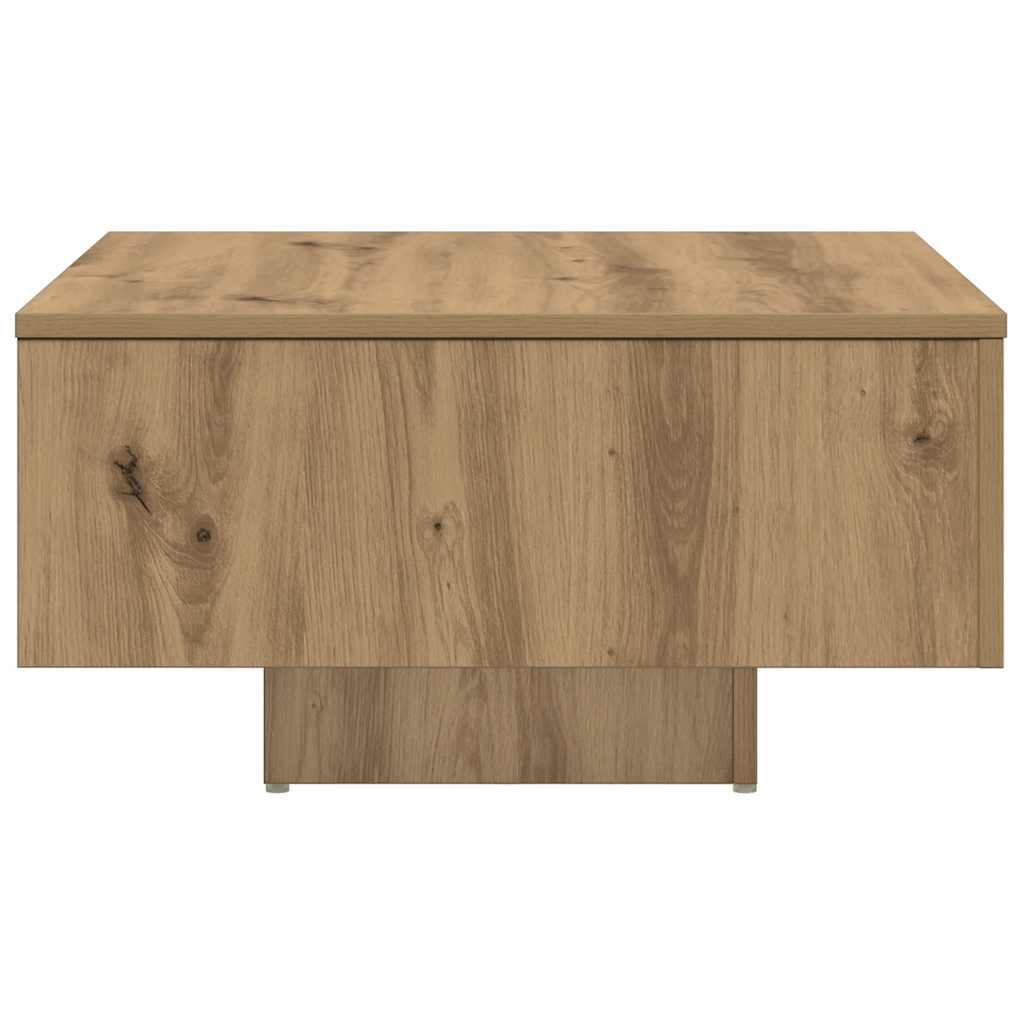 sofabord 60x60x31,5 cm konstrueret træ egetræsfarve