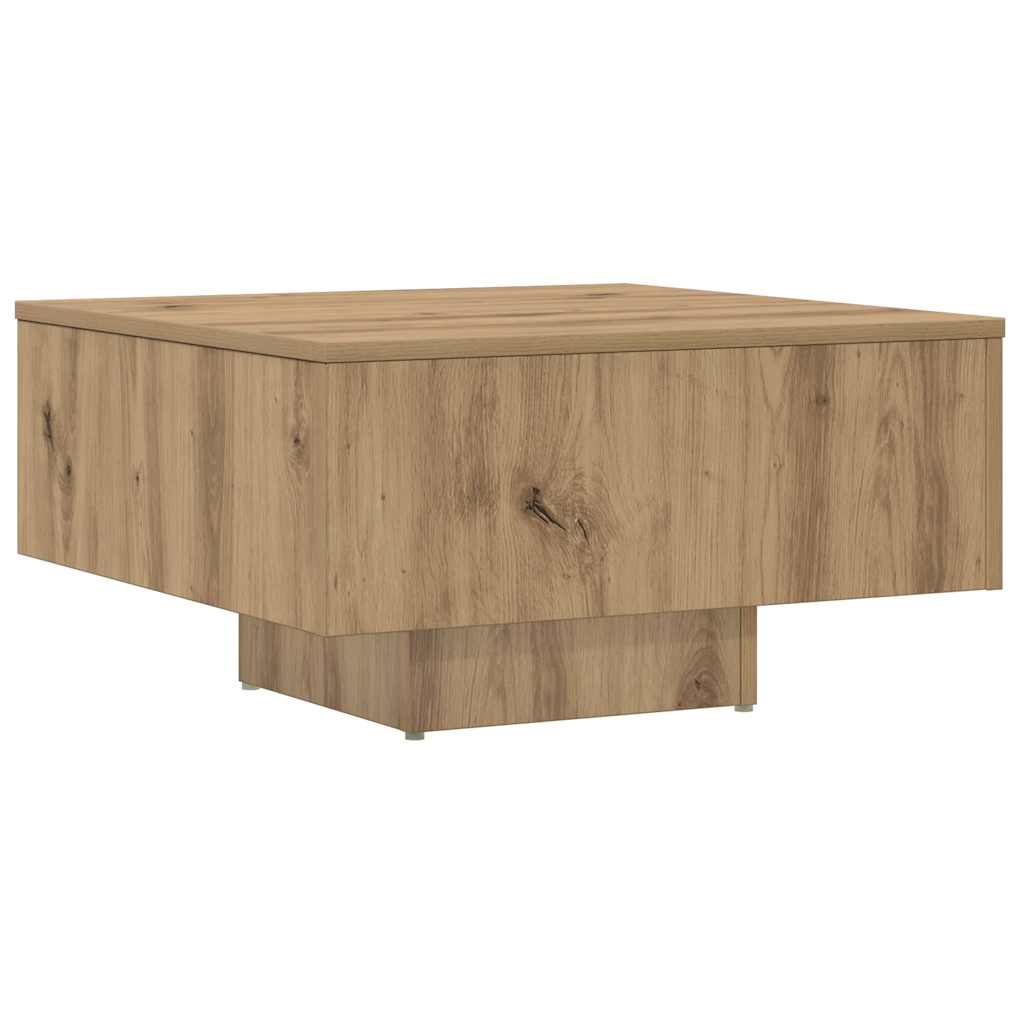 sofabord 60x60x31,5 cm konstrueret træ egetræsfarve