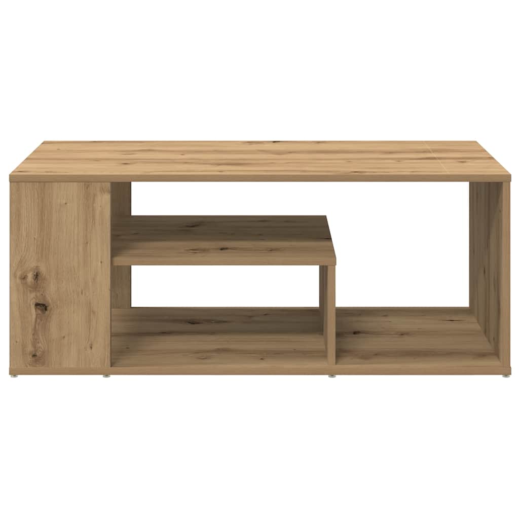 sofabord 100x50x40 cm konstrueret træ egetræsfarve