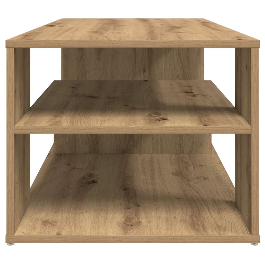 sofabord 100x50x40 cm konstrueret træ egetræsfarve