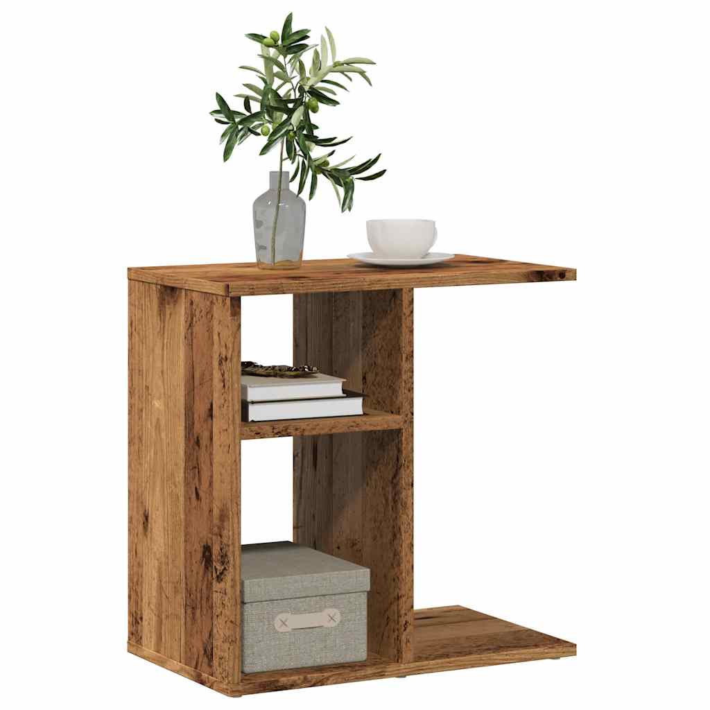 sidebord 50x30x50 cm konstrueret træ antikt træ