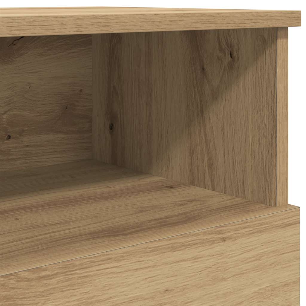 sengebord 50x32x60 cm konstrueret træ kunsteg