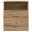 sengeborde 2 stk. 50x32x60 cm konstrueret træ kunsteg
