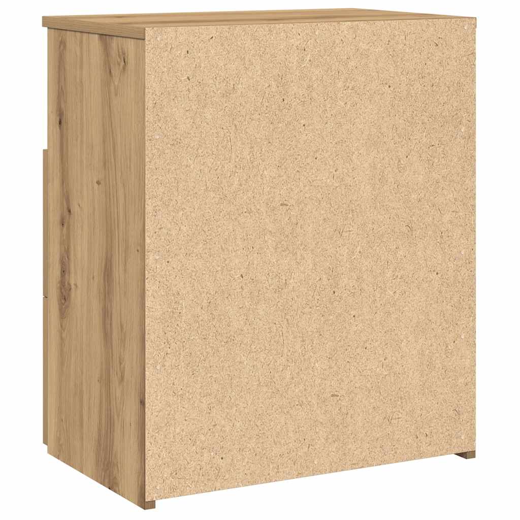 sengeborde 2 stk. 50x32x60 cm konstrueret træ kunsteg