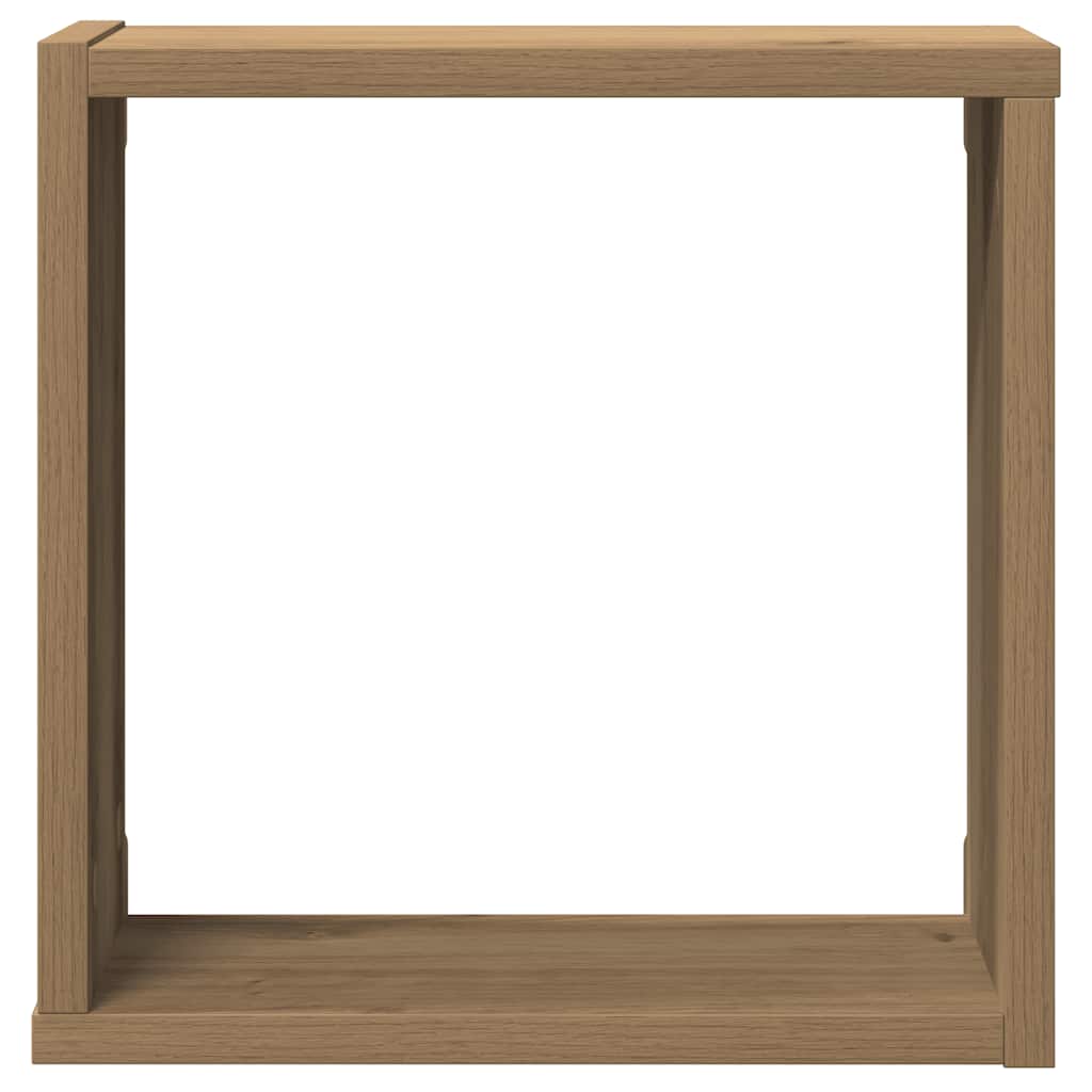 væghylder 6 stk. 30x15x30 cm kubeformet konstrueret træ kunsteg