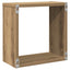 væghylder 6 stk. 30x15x30 cm kubeformet konstrueret træ kunsteg