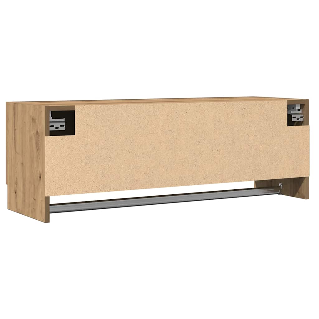 garderobeskab 100x32,5x35 cm konstrueret træ kunsteg
