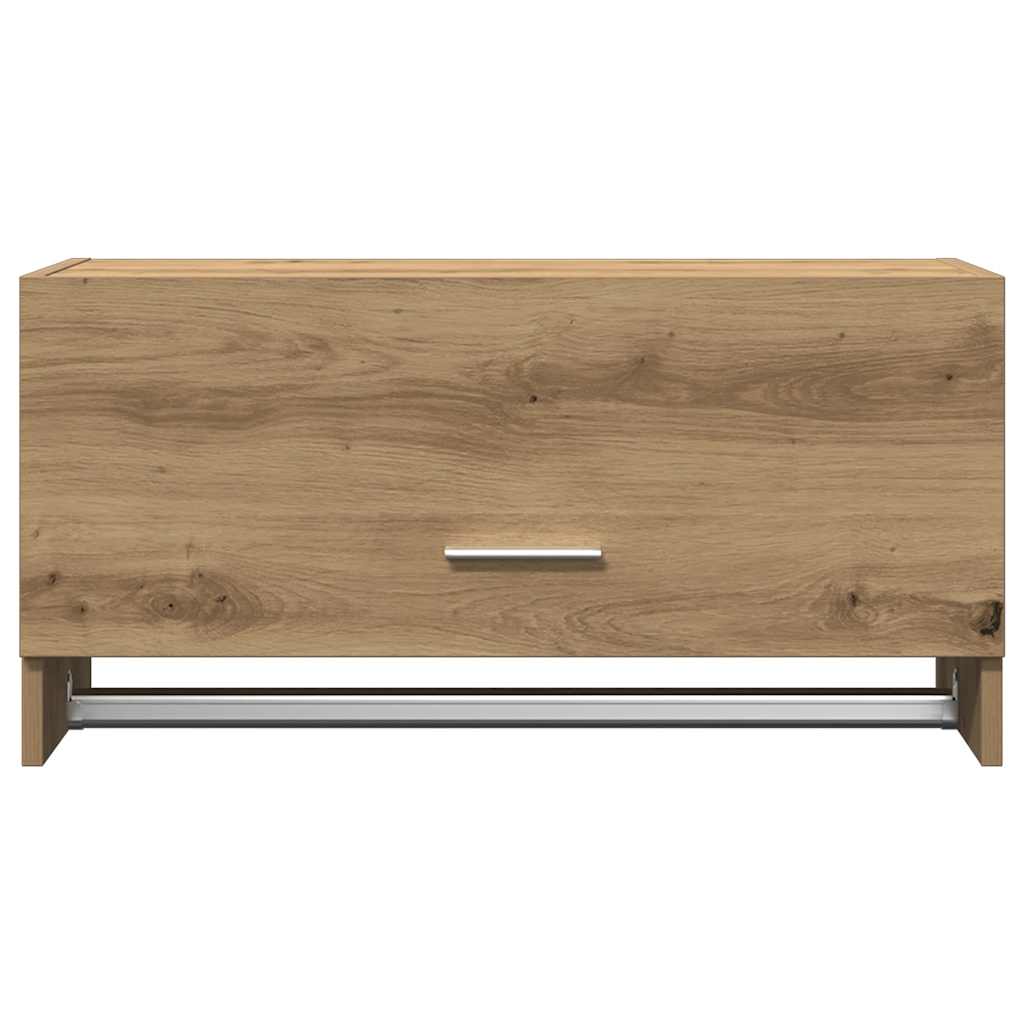 klædeskab 70x32,5x35 cm konstrueret træ egetræslook