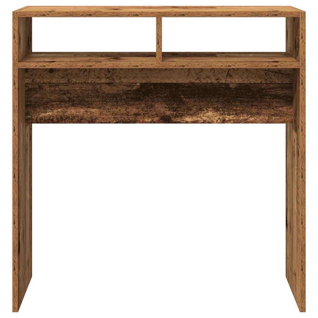 konsolbord 78x30x80 cm konstrueret træ antikt træ