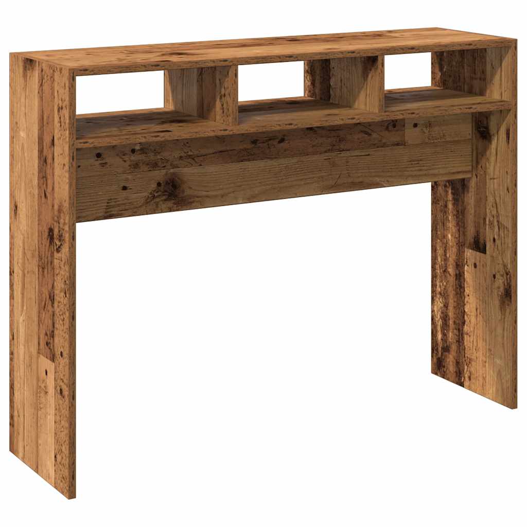 konsolbord 105x30x80 cm konstrueret træ antikt træ